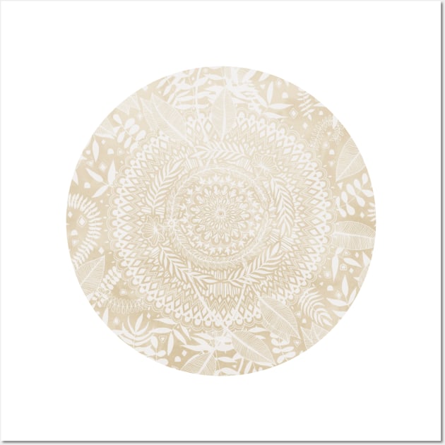 Medallion Pattern in Pale Tan Wall Art by micklyn